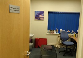 Treatment Room At The Chiropractic Clinic, Llandarcy Academy Of Sport
